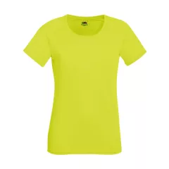 Női Sport és Fitnessz  Rövid ujjú Fruit of the Loom Performance T Lady-Fit   Világos sárga   ur