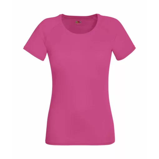 Női Sport és Fitnessz  Rövid ujjú Fruit of the Loom Performance T Lady-Fit   Világos sárga   ur