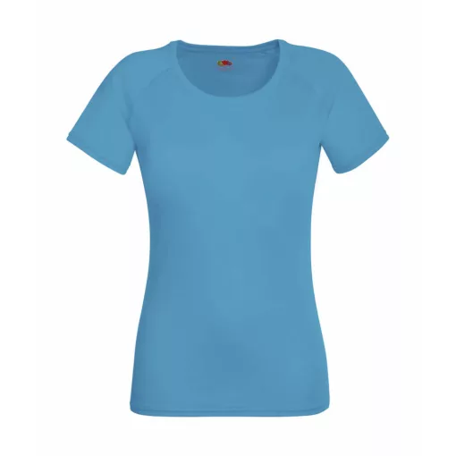 Női Sport és Fitnessz  Rövid ujjú Fruit of the Loom Performance T Lady-Fit   Világos sárga   ur