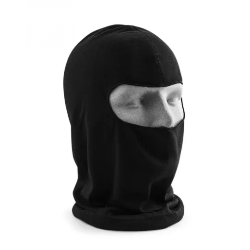 Uniszex gokart maszk, motoros maszk, símaszk Beechfield Microfibre Balaclava Egy méret, Fekete