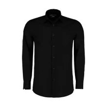 Férfi hosszú ujjú Ing Kustom Kit Tailored Fit Poplin Shirt 2XL, Fekete