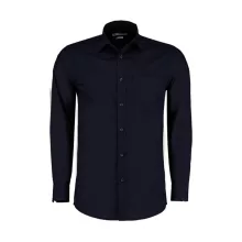 Férfi hosszú ujjú Ing Kustom Kit Tailored Fit Poplin Shirt L, Sötét Sötétkék (navy)