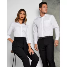 Férfi hosszú ujjú Ing Kustom Kit Tailored Fit Poplin Shirt L, Világos kék