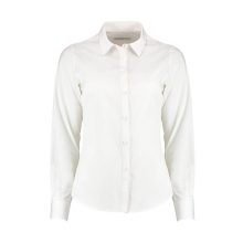 Női hosszú ujjú blúz Kustom Kit Women\'s Tailored Fit Poplin Shirt XS, Fehér