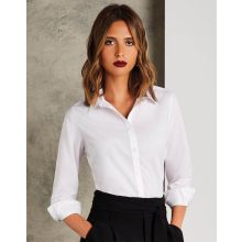 Női hosszú ujjú blúz Kustom Kit Women\'s Tailored Fit Poplin Shirt XS, Grafitszürke