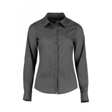 Női hosszú ujjú blúz Kustom Kit Women's Tailored Fit Poplin Shirt M, Grafitszürke