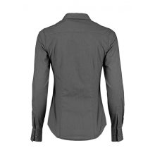 Női hosszú ujjú blúz Kustom Kit Women\'s Tailored Fit Poplin Shirt M, Grafitszürke