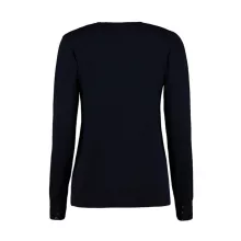 Női hosszú ujjú felső Kustom Kit Women\'s Classic Fit Arundel V Neck Cardigan 3XL, Sötétkék (nav