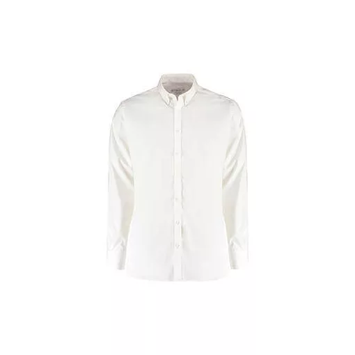 Férfi hosszú ujjú Ing Kustom Kit Slim Fit Stretch Oxford Shirt LS XS, Fehér