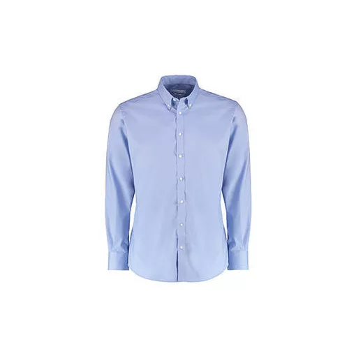 Férfi hosszú ujjú Ing Kustom Kit Slim Fit Stretch Oxford Shirt LS 2XL, Világos kék