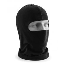Uniszex gokart maszk, motoros maszk, símaszk Beechfield Microfleece Balaclava Egy méret, Fekete