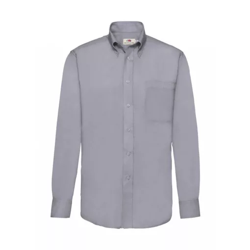 Férfi hosszú ujjú Ing Fruit of the Loom Oxford Shirt LS L, Oxford szürke