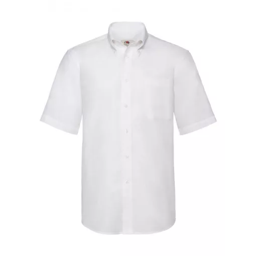 Férfi rövid ujjú Ing Fruit of the Loom Oxford Shirt M, Fehér