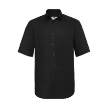 Férfi rövid ujjú Ing Fruit of the Loom Oxford Shirt S, Fekete
