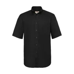 Férfi rövid ujjú Ing Fruit of the Loom Oxford Shirt S, Fekete