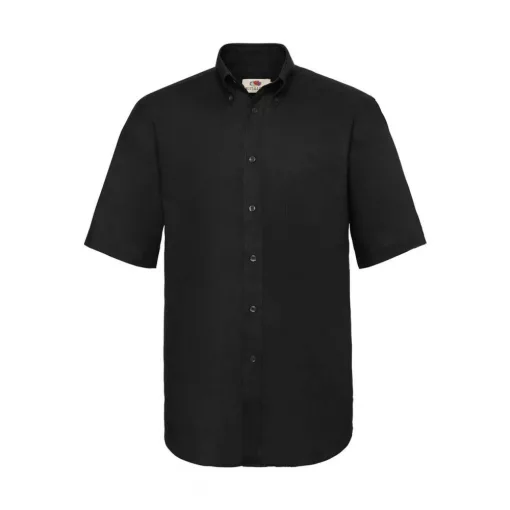 Férfi rövid ujjú Ing Fruit of the Loom Oxford Shirt S, Fekete