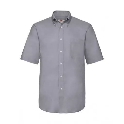 Férfi rövid ujjú Ing Fruit of the Loom Oxford Shirt L, Oxford szürke