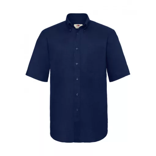 Férfi rövid ujjú Ing Fruit of the Loom Oxford Shirt 2XL, Sötétkék (navy)