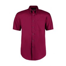 Férfi rövid ujjú Ing Kustom Kit Classic Fit Premium Oxford Shirt SSL S, Burgundi vörös