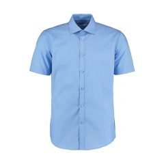 Férfi rövid ujjú Ing Kustom Kit Slim Fit Business Shirt S, Világos kék