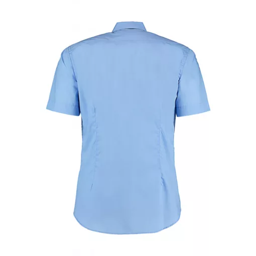 Férfi rövid ujjú Ing Kustom Kit Slim Fit Business Shirt M, Világos kék
