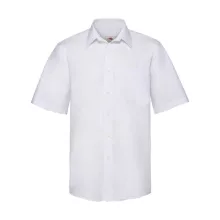Férfi rövid ujjú Ing Fruit of the Loom Poplin Shirt L (43), Fehér
