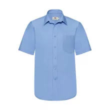 Férfi rövid ujjú Ing Fruit of the Loom Poplin Shirt M (41), Mid kék