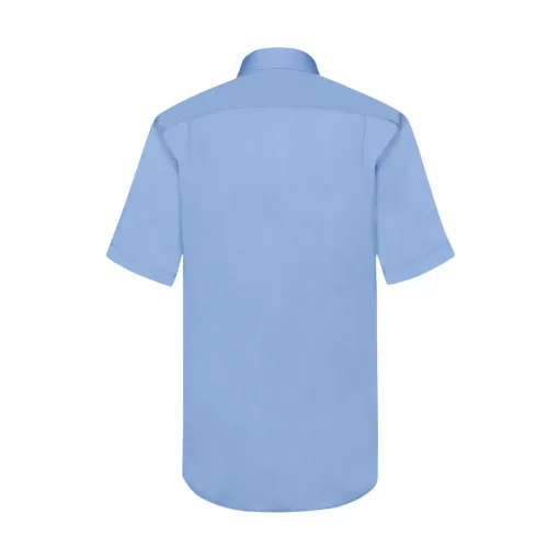 Férfi rövid ujjú Ing Fruit of the Loom Poplin Shirt 2XL (47), Mid kék