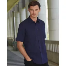 Férfi rövid ujjú Ing Fruit of the Loom Poplin Shirt L (43), Piros