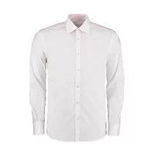 Uniszex hosszú ujjú Ing Kustom Kit Slim Fit Business Shirt LS M, Fehér