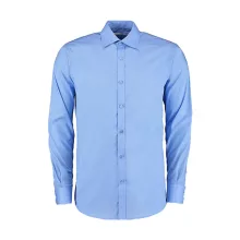Uniszex hosszú ujjú Ing Kustom Kit Slim Fit Business Shirt LS M, Világos kék