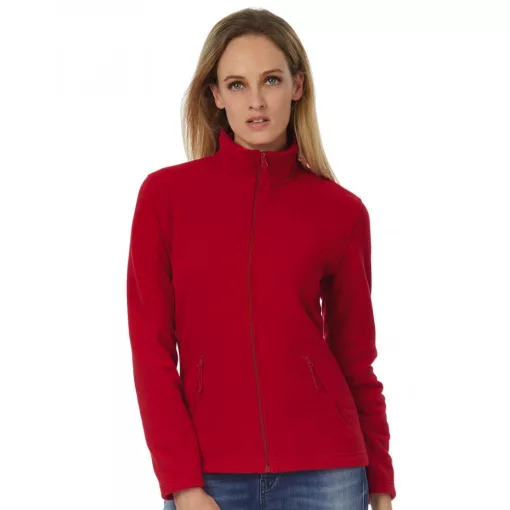 Női hosszú ujjú polár B and C ID.501/women Micro Fleece Full Zip XL, Fehér