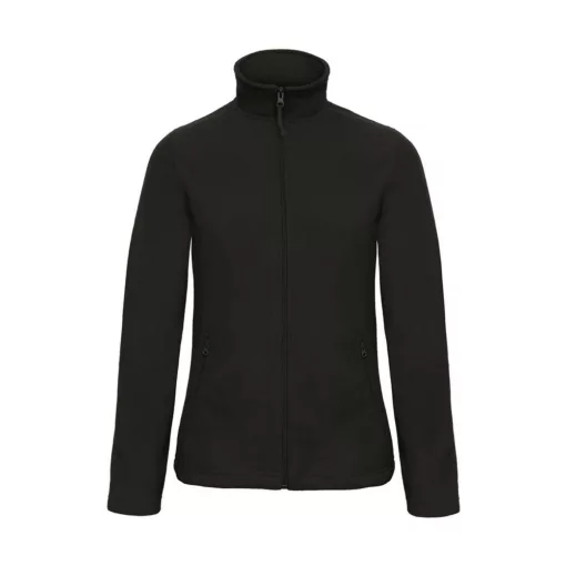 Női hosszú ujjú polár B and C ID.501/women Micro Fleece Full Zip XL, Fekete