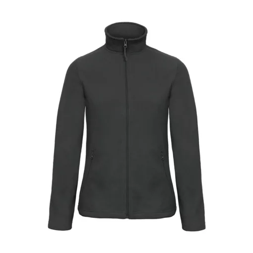 Női hosszú ujjú polár B and C ID.501/women Micro Fleece Full Zip S, Sötétszürke