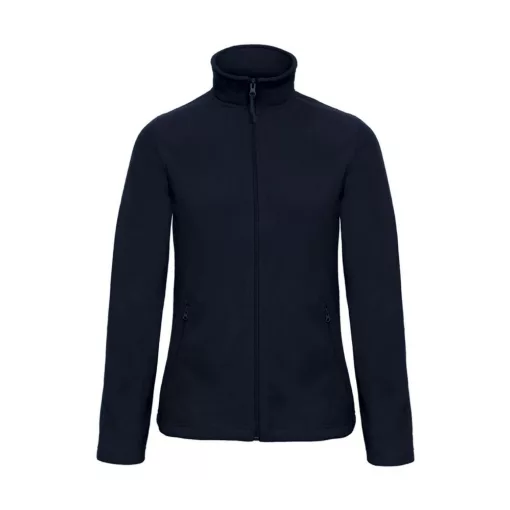 Női hosszú ujjú polár B and C ID.501/women Micro Fleece Full Zip 2XL, Sötétkék (navy)