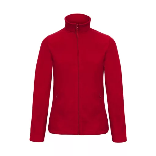 Női hosszú ujjú polár B and C ID.501/women Micro Fleece Full Zip S, Piros