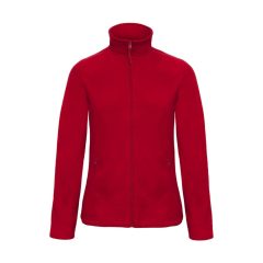 Női hosszú ujjú polár B and C ID.501/women Micro Fleece Full Zip M, Piros