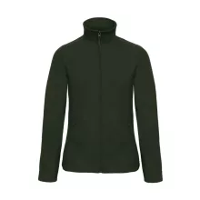 Női hosszú ujjú polár B and C ID.501/women Micro Fleece Full Zip XL, Sötétzöld