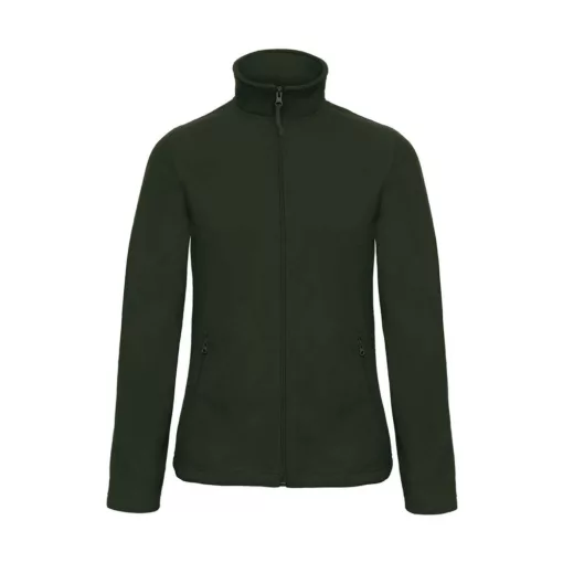 Női hosszú ujjú polár B and C ID.501/women Micro Fleece Full Zip 3XL, Sötétzöld