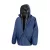 Uniszex Kabát Kapucnis  Result 3 in 1 Jacket with quilted Bodywarmer -S, Fekete