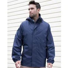 Uniszex Kabát Kapucnis  Result 3 in 1 Jacket with quilted Bodywarmer -M, Fekete