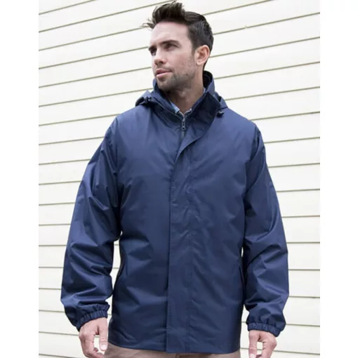 Uniszex Kabát Kapucnis  Result 3 in 1 Jacket with quilted Bodywarmer -L, Fekete