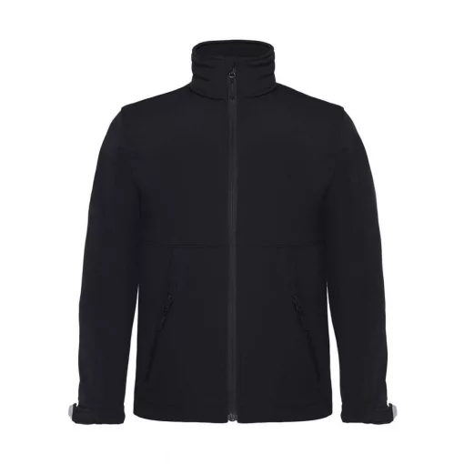 Gyerek kapucnis kabát B and C Hooded Softshell/kids 13/14 (158/164), Fekete