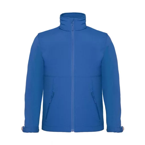 Gyerek kapucnis kabát B and C Hooded Softshell/kids 13/14 (158/164), Azur kék