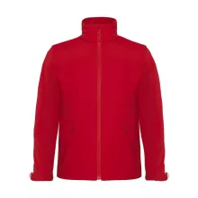 Gyerek kapucnis kabát B and C Hooded Softshell/kids 9/10 (134/140), Piros