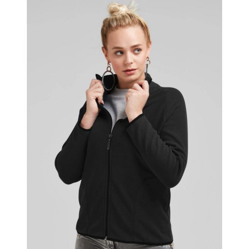 Női hosszú ujjú kabát SG Ladies' Full Zip Microfleece XL, Mély fekete