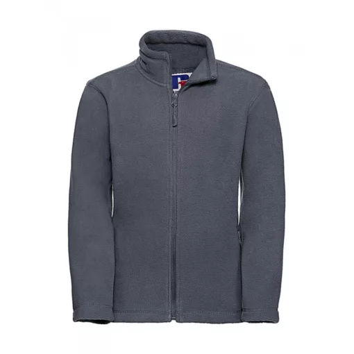 Gyerek hosszú ujjú kabát Russell Europe Kids' Full Zip Outdoor Fleece S (104/3-4), Konvoj szürk
