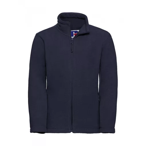 Gyerek hosszú ujjú kabát Russell Europe Kids' Full Zip Outdoor Fleece L (128/7-8), Sötétkék (na