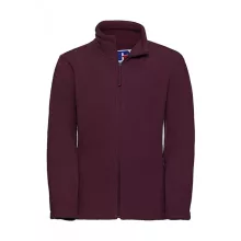 Gyerek hosszú ujjú kabát Russell Europe Kids' Full Zip Outdoor Fleece L (128/7-8), Burgundi vör