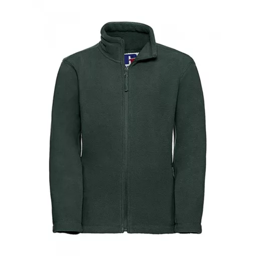 Gyerek hosszú ujjú kabát Russell Europe Kids' Full Zip Outdoor Fleece L (128/7-8), Sötétzöld